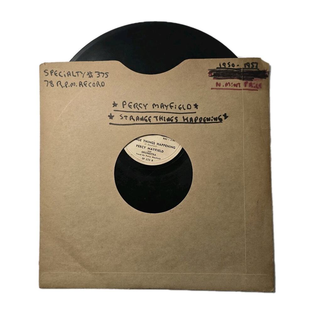 Percy Mayfield Specialty SP-375 78 RPM 1950 Strange Things Happening / Please...
